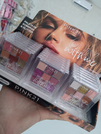 Paleta de sombras e glitter pink 21