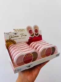 GLOW TRIO iluminador+ blush+ contorno
