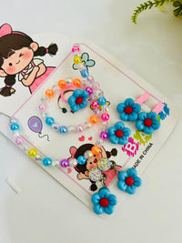 KIT INFÃNTIL COLAR + PULSEIRA + ANEL + PRESILHA + BRINCO