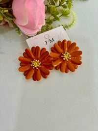 brinco flor grande