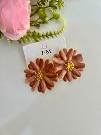 brinco flor grande