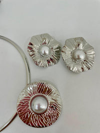 Conjunto aro biju prata