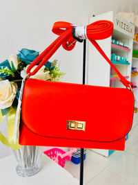 Bolsa laranja c alça