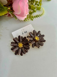 brinco flor grande